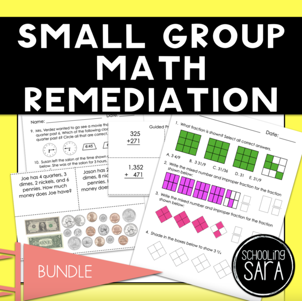 3rd Grade No Prep Small Group Math Review Plan & Activities Bundle | VA SOL